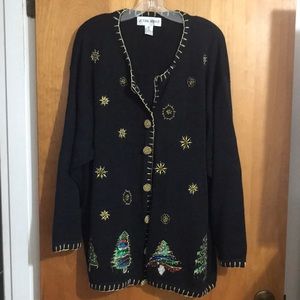 Victoria Woman Beaded Christmas Sweater 3X
